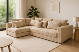 CANAPÉ D'ANGLE LARY MODERNA BEIGE