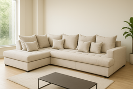 CANAPÉ D'ANGLE LARY BEIGE