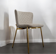 CHAISE JENA TAUPE / PIEDS DORÉ