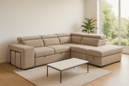 CANAPÉ D'ANGLE SEGOVIA BEIGE