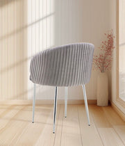 CHAISE CARLITA PIEDS ARGENTÉ