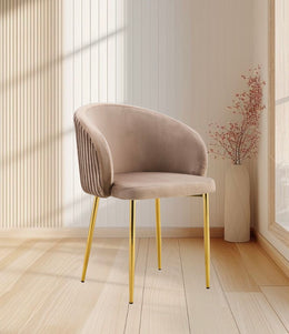 CHAISE CARLITA PIEDS DORÉ