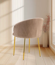 CHAISE CARLITA PIEDS DORÉ