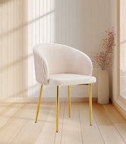 CHAISE CARLITA PIEDS DORÉ