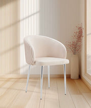 CHAISE CARLITA PIEDS ARGENTÉ