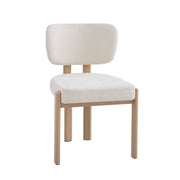 CHAISE BAGUETTE BEIGE / PIEDS BOIS