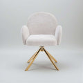 CHAISE PIVOTANTE NOLA TAUPE / PIEDS DORÉ