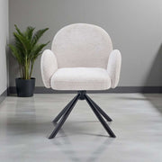 CHAISE PIVOTANTE NOLA TAUPE / PIEDS NOIR