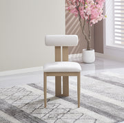 CHAISE TIFFANY BEIGE / PIEDS BOIS