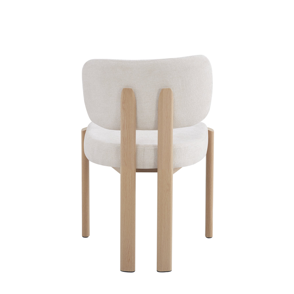 CHAISE BAGUETTE BEIGE / PIEDS BOIS