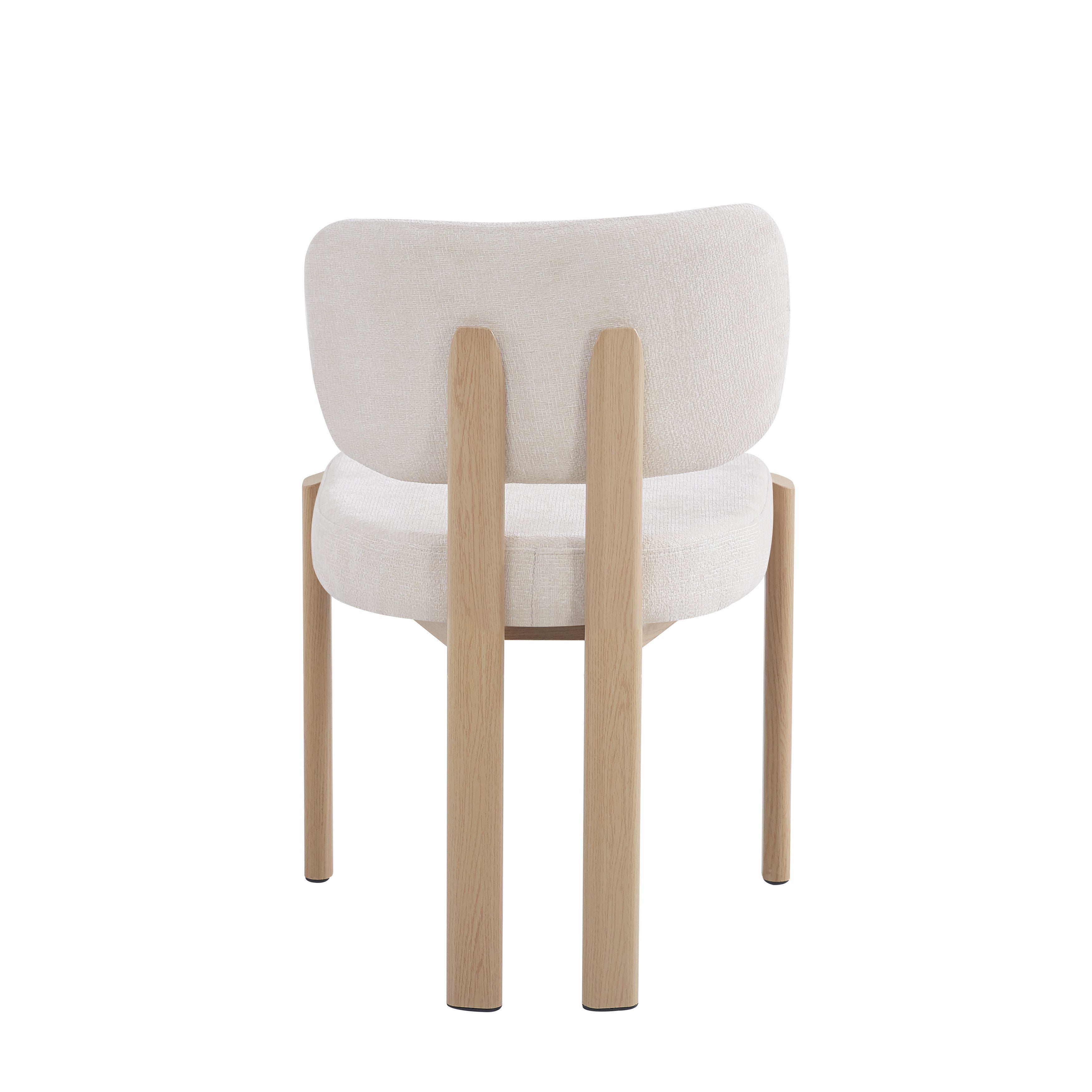 CHAISE BAGUETTE BEIGE / PIEDS BOIS