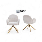 CHAISE PIVOTANTE NOLA TAUPE / PIEDS DORÉ