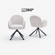 CHAISE PIVOTANTE NOLA TAUPE / PIEDS NOIR