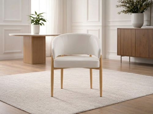 CHAISE CHARLY BEIGE / PIEDS BOIS