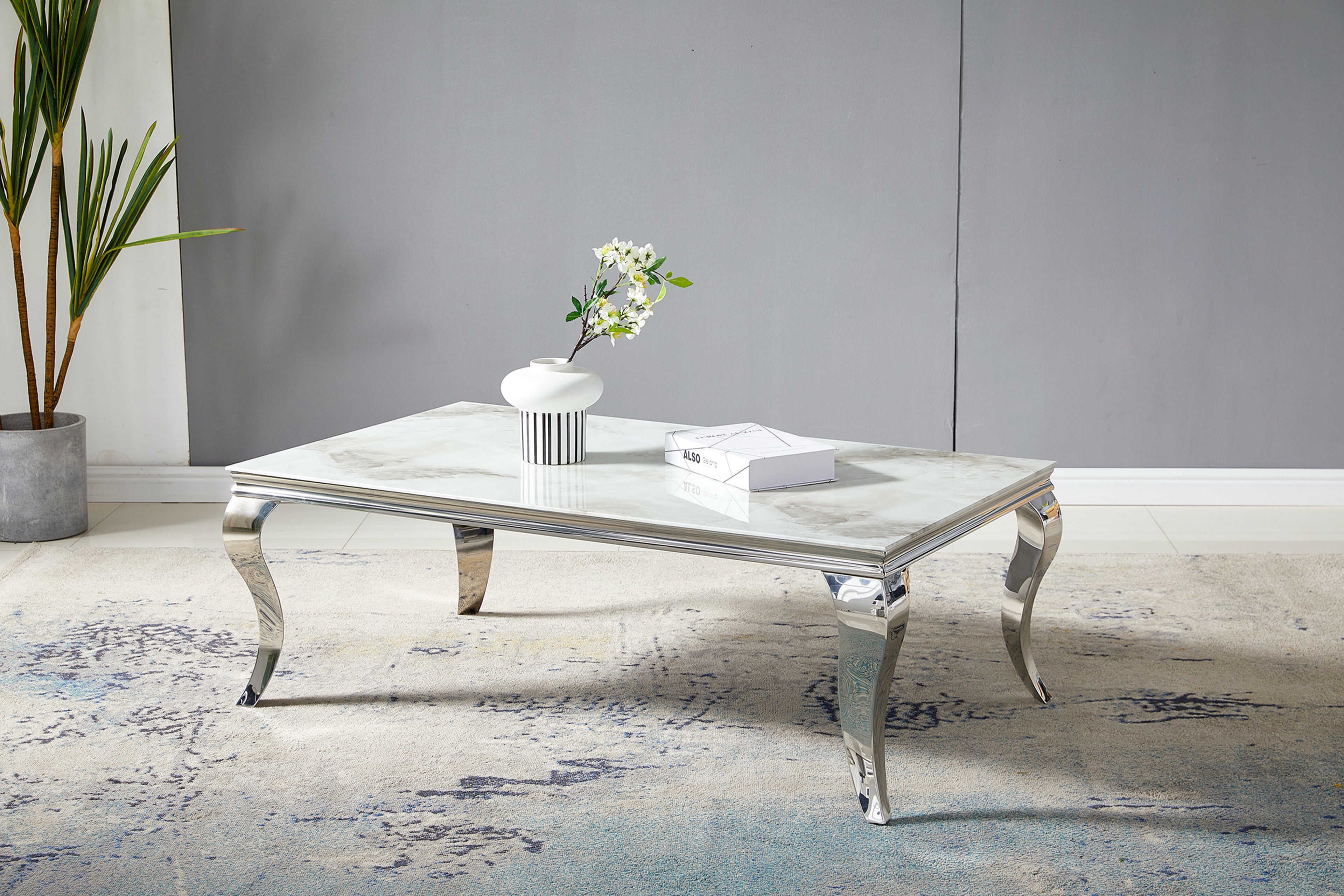 TABLE BASSE BAROQUE EFFET MARBRÉ