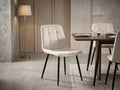 CHAISE ELISA BEIGE / PIEDS NOIR