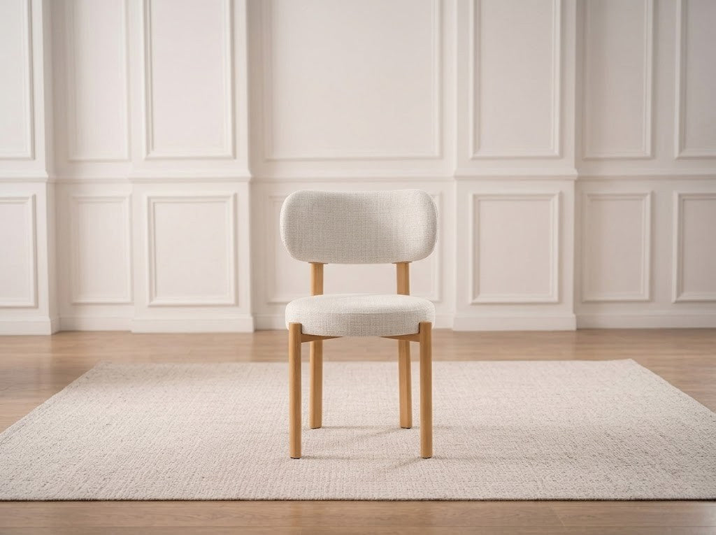CHAISE HAILEY BEIGE / PIEDS BOIS
