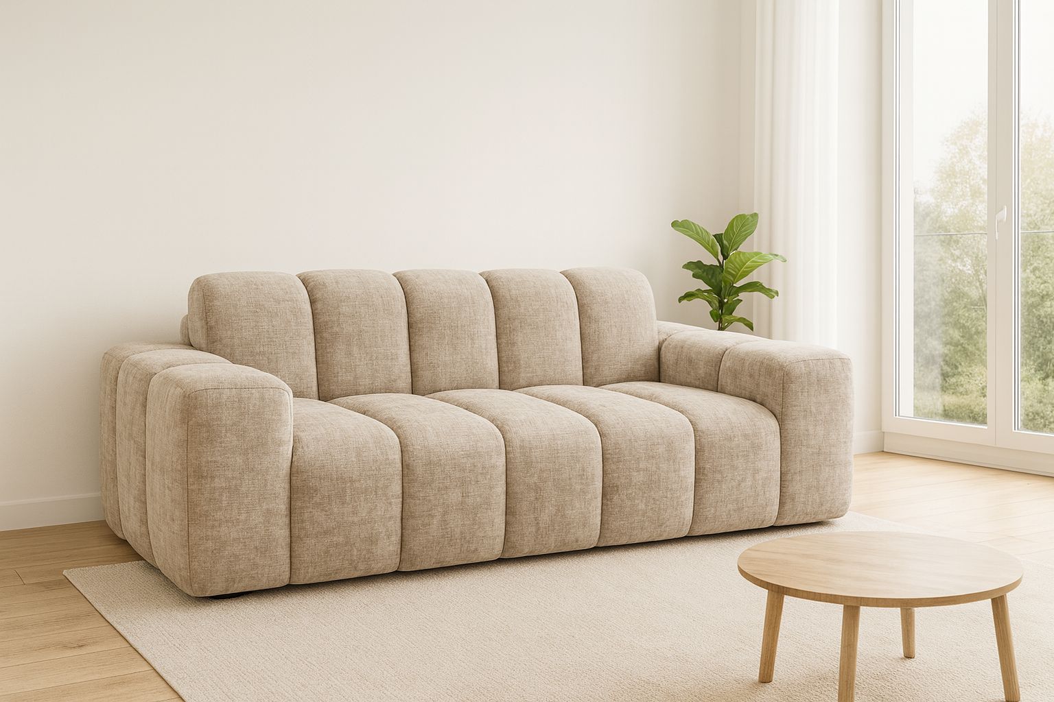 CANAPÉ KORA 3PL GRIS