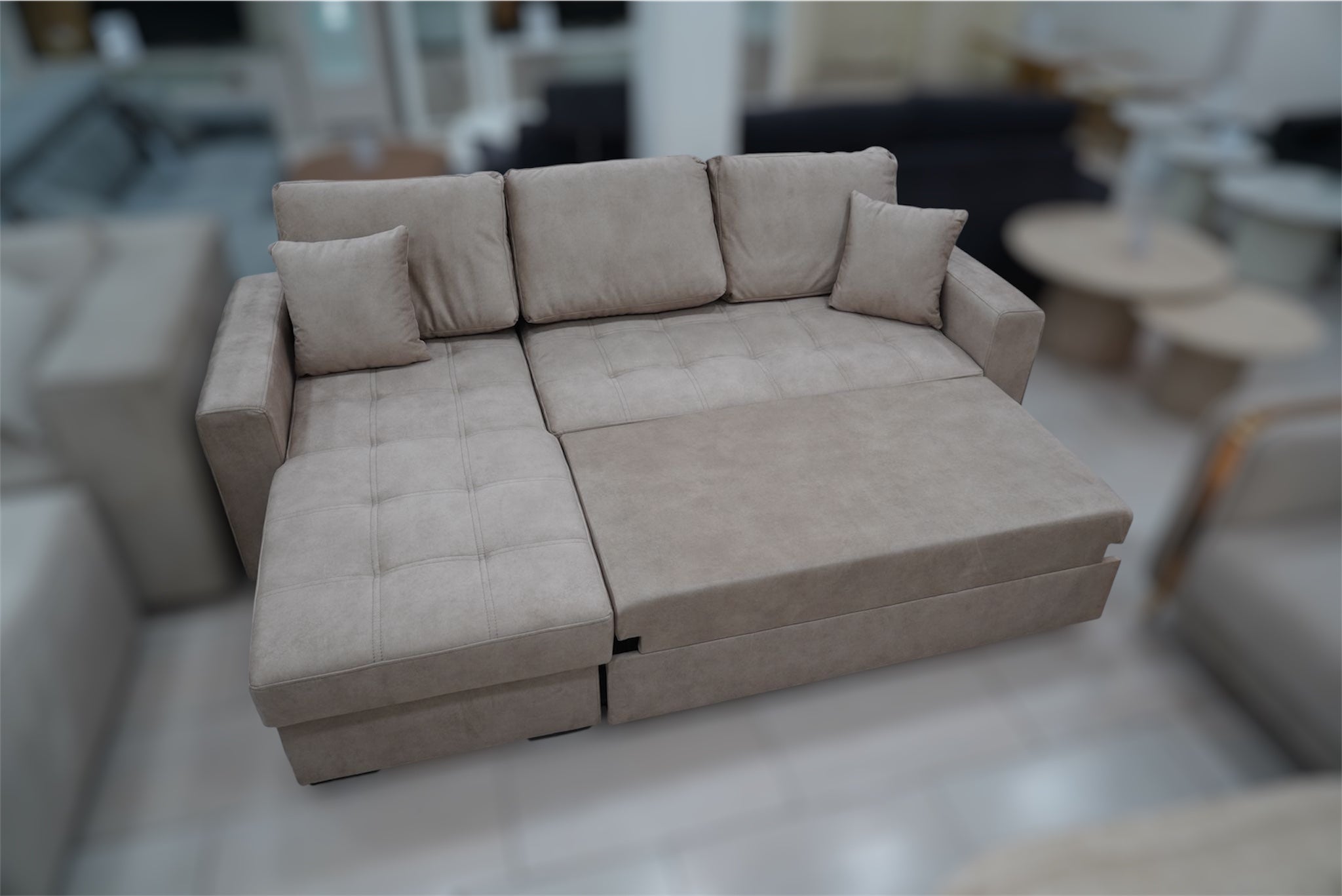 CANAPÉ D'ANGLE RÉVERSIBLE FARO BEIGE