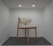 CHAISE LUCILE BEIGE / PIEDS BOIS