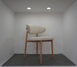 CHAISE LUCILE BEIGE / PIEDS BOIS