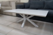 TABLE BASSE SILVIA BLANC / PIEDS BLANC