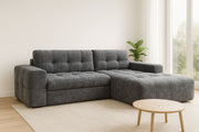 CANAPÉ D'ANGLE ANGÉLINA GRIS
