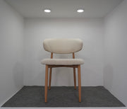 CHAISE LUCILE BEIGE / PIEDS BOIS