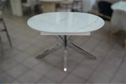 TABLE REPAS OVALE OPHÉLIA EXTENSIBLE EFFET MARBRÉ
