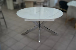 TABLE REPAS OVALE OPHÉLIA EXTENSIBLE EFFET MARBRÉ