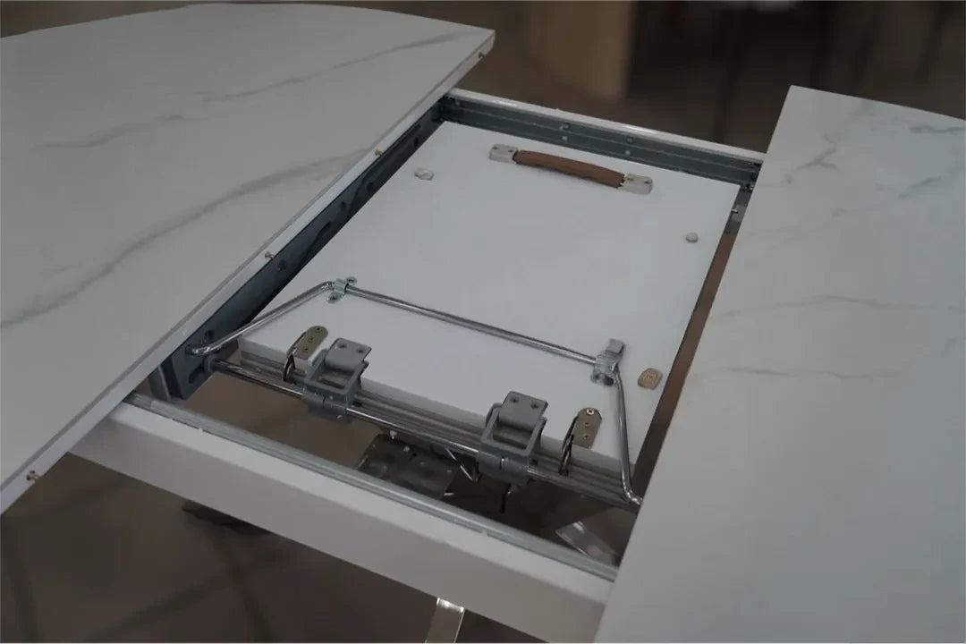 TABLE REPAS OVALE OPHÉLIA EXTENSIBLE EFFET MARBRÉ