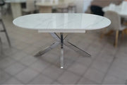 TABLE REPAS OVALE OPHÉLIA EXTENSIBLE EFFET MARBRÉ