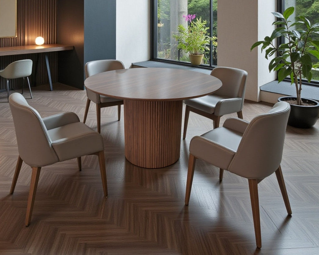 TABLE REPAS RONDE LIVIA EFFET NOYER