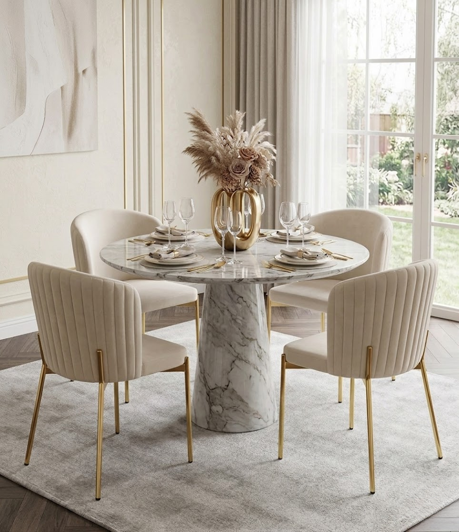 CHAISE SARAH VELOURS BEIGE