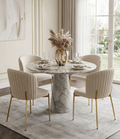 CHAISE SARAH VELOURS BEIGE