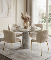 CHAISE SARAH VELOURS BEIGE
