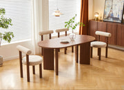 TABLE REPAS AMBRE EFFET NOYER