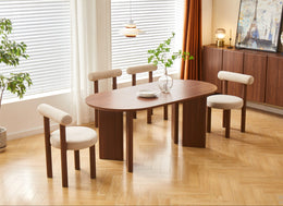 TABLE REPAS AMBRE EFFET NOYER