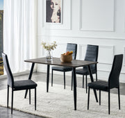 TABLE REPAS AMMO EFFET NOYER / PIEDS NOIR