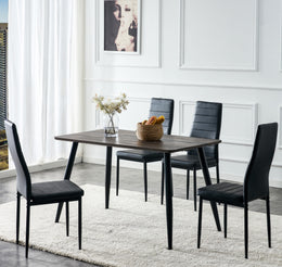 TABLE REPAS AMMO EFFET NOYER / PIEDS NOIR