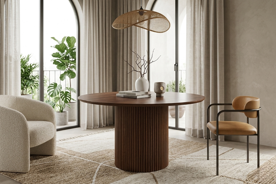 TABLE REPAS RONDE LIVIA