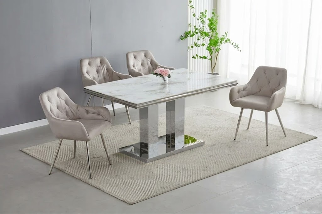 TABLE REPAS VERSUS EFFET MARBRÉ