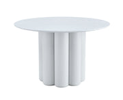 TABLE REPAS RONDE FLOWER BLANCHE