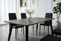 TABLE REPAS AMMO EFFET NOYER / PIEDS NOIR