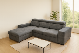 CANAPÉ D'ANGLE ARIZONA GRIS