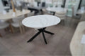 TABLE REPAS OVALE OPHÉLIA EXTENSIBLE EFFET MARBRÉ