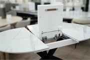 TABLE REPAS OVALE OPHÉLIA EXTENSIBLE EFFET MARBRÉ